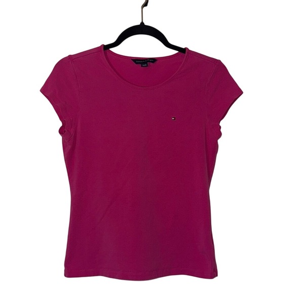 Tommy Hilfiger Pink Logo T-Shirt Women's XL - Picture 1 of 6